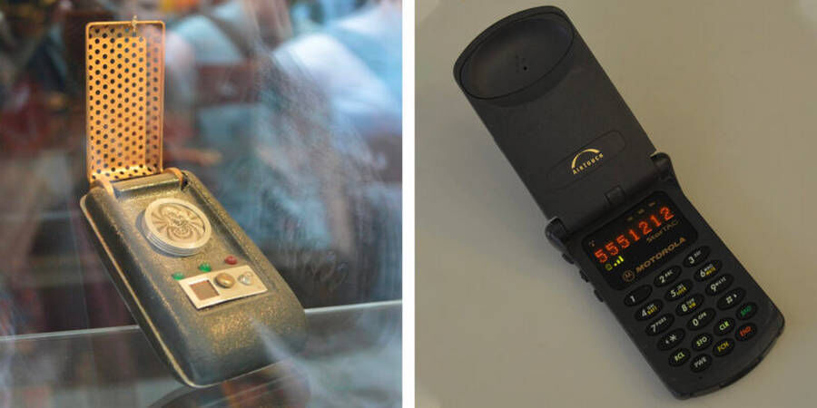 Справа — коммуникатор из Star Trek, слева — StarTAC от Motorola Справа — коммуникатор из Star Trek, слева — StarTAC от Motorola